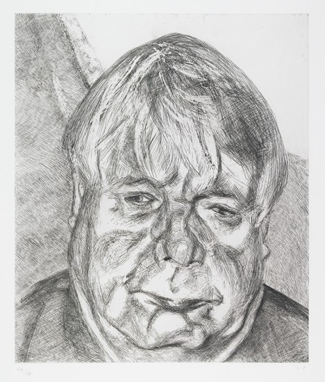 Appraisal: LUCIAN FREUD Donegal Man Etching on Somerset white wove paper