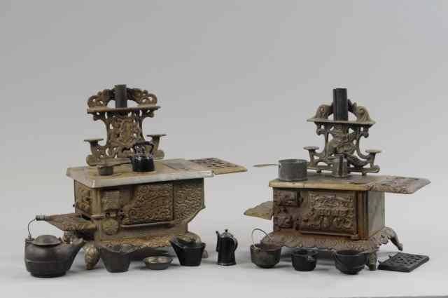 Appraisal: LOT OF TWO CAST IRON STOVES Includes the ''Home ''