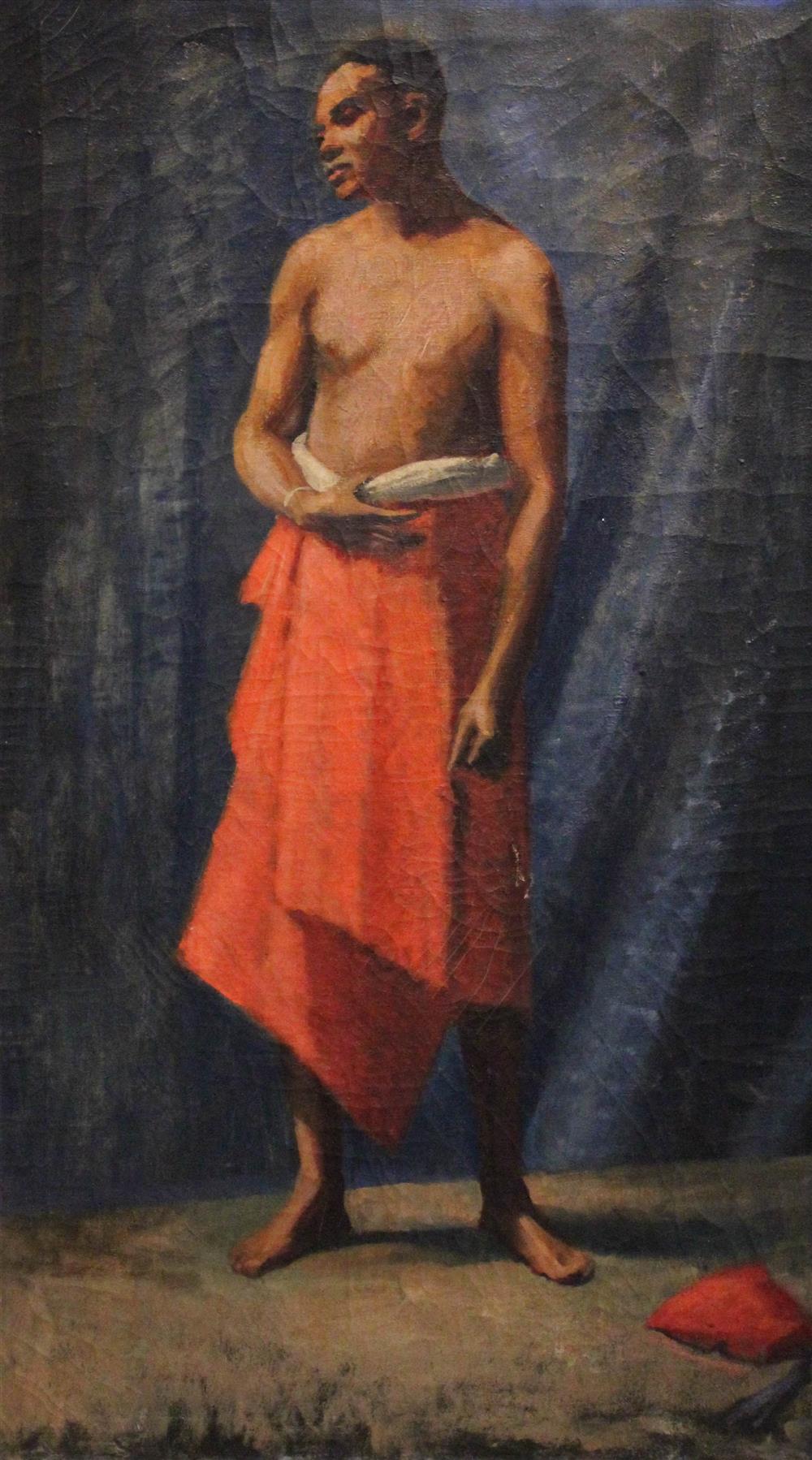 Appraisal: EMMA MENDENHALL AMERICAN - MORROCAN FIGURE Oil on canvas Framed