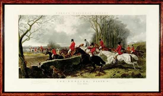 Appraisal: J Harris British th century FOX HUNTING-THE KILL after John