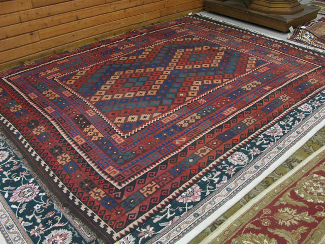 Appraisal: AFGHAN FLATWEAVE KILIM CARPET ' x '