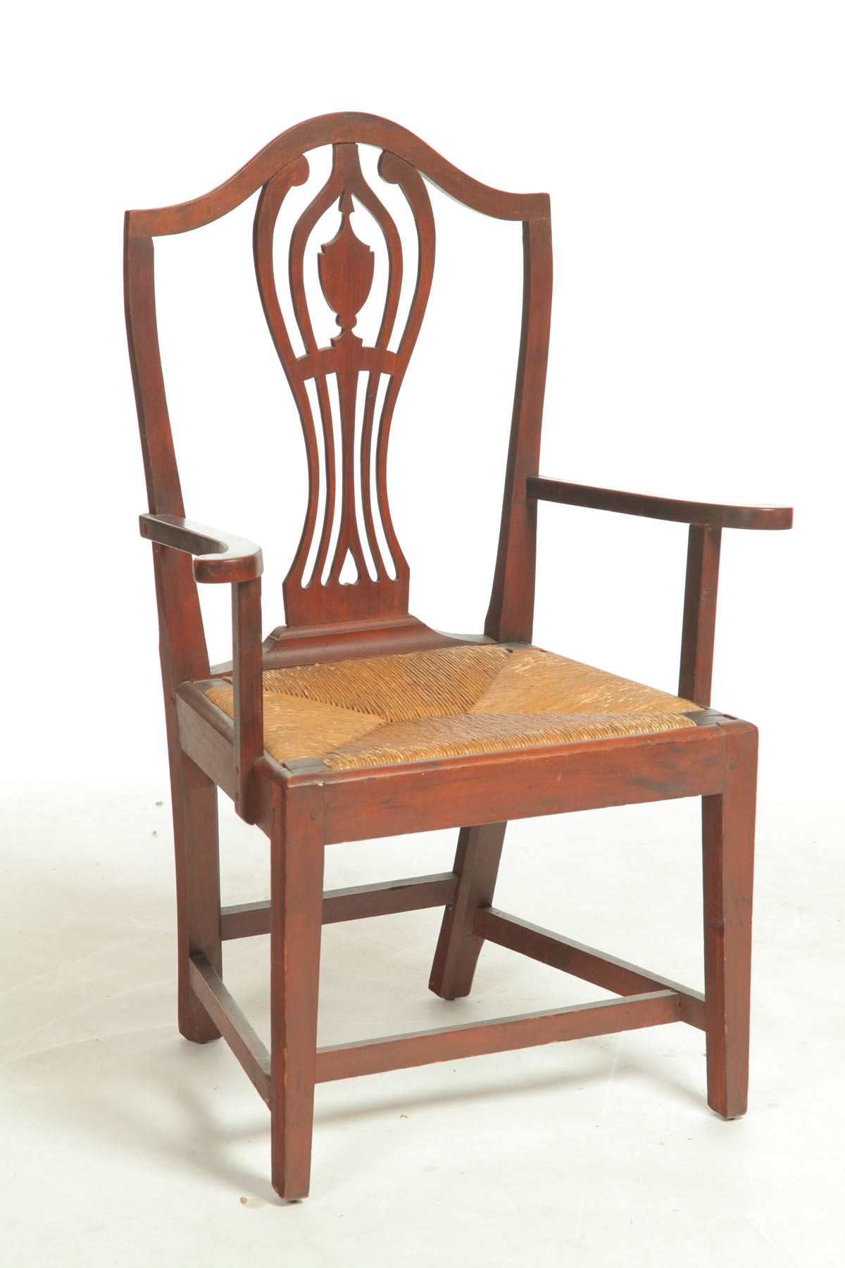 Appraisal: FEDERAL ARMCHAIR New England ca birch and maple Urn and