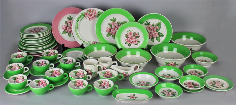 Appraisal: GREENBRIER RHODODENDRON CHINA DESIGNED BY DOROTHY DRAPER the Rhododendron pattern