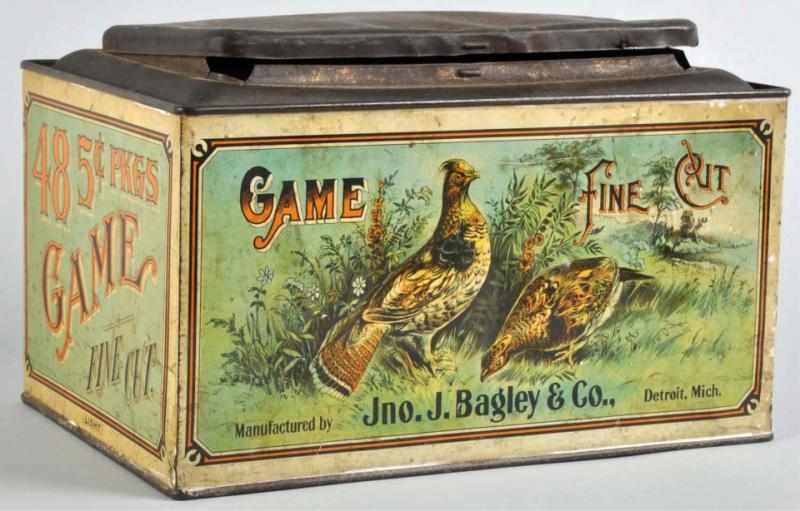 Appraisal: Game Tobacco Store Bin Description By John J Bagley Nice