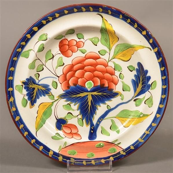 Appraisal: Gaudy Dutch China Grape Pattern Plate Gaudy Dutch Soft Paste