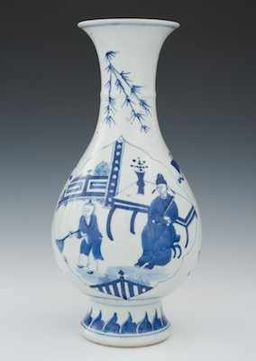 Appraisal: A Chinese Blue and White Vase Qing Dynasty Bulbous vase