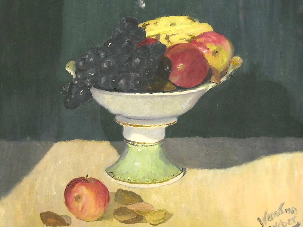 Appraisal: By Werner Weber - - 'Apfel Und Bananon ' signed