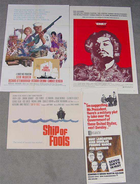 Appraisal: Four 's Movie Posters The Sand Pebbles starring Steve McQueen