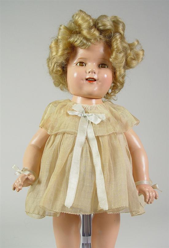 Appraisal: Shirley Temple Doll Shirley Temple in composition with brown sleep