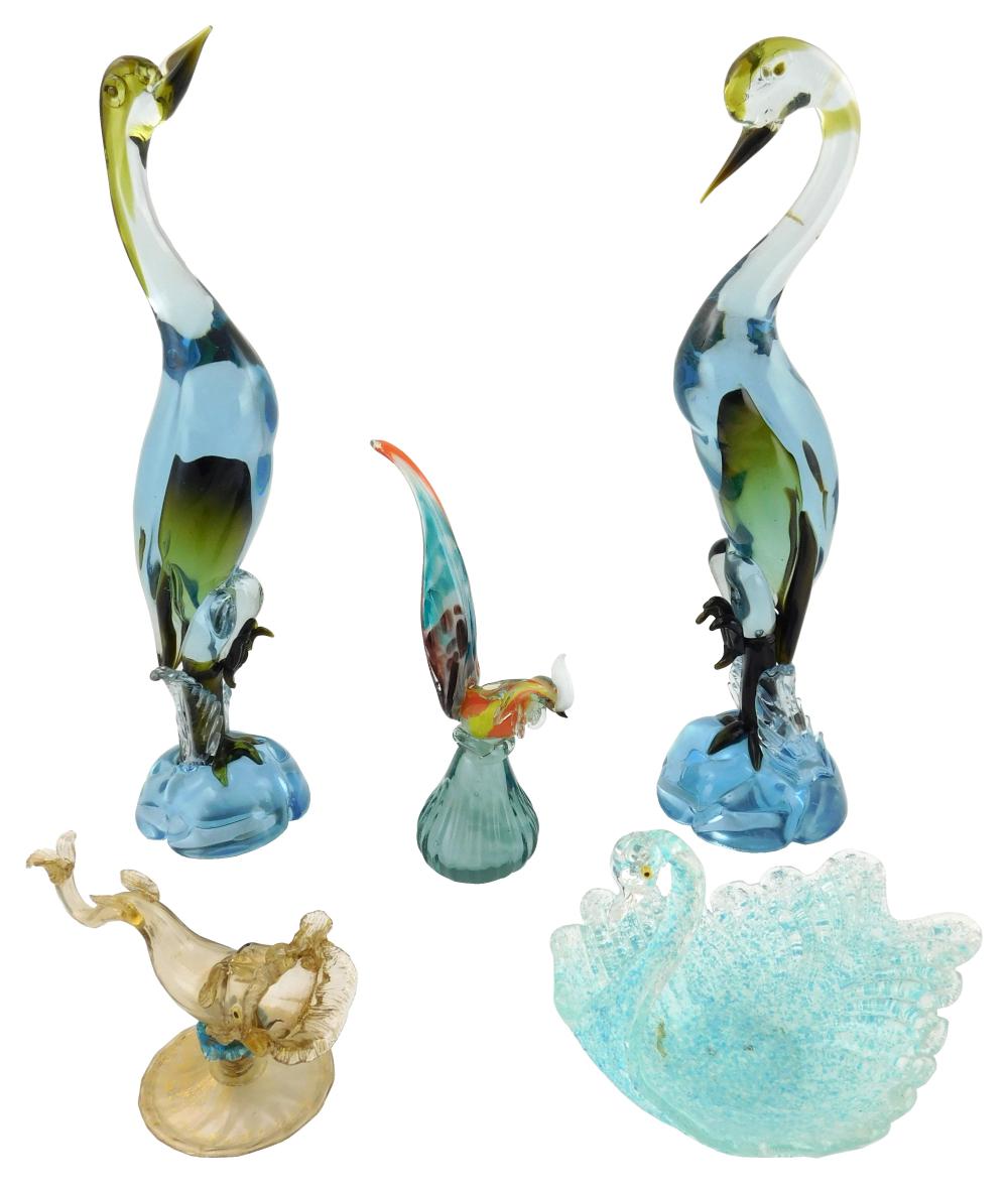 Appraisal: GLASS Glassware Murano th C including a large pair of