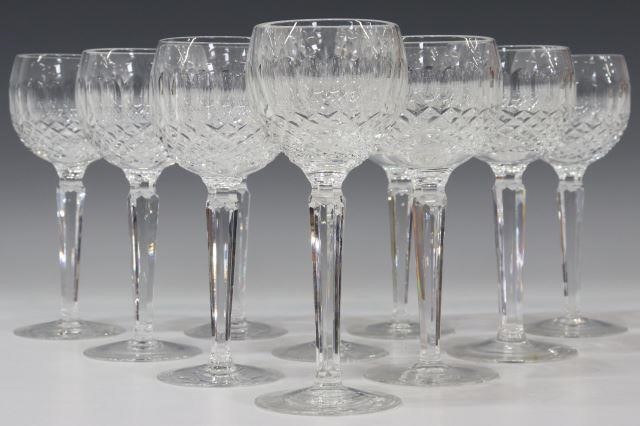 Appraisal: lot of Waterford Colleen cut crystal hock wine stems acid-etched