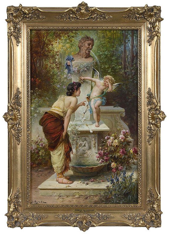 Appraisal: Hans Zatzka Austrian - Bestrafter Ubermut Punished Spirit signed lower