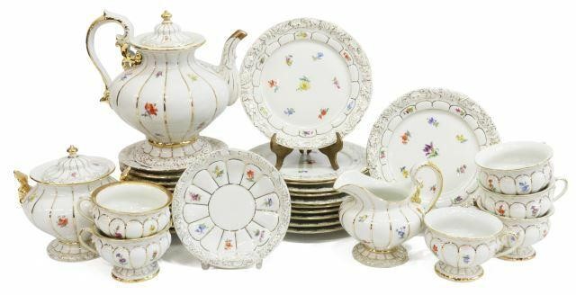 Appraisal: lot of Meissen porcelain dessert and tea service in the