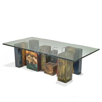 Appraisal: PAUL EVANS - PAUL EVANS STUDIO Important custom coffee table