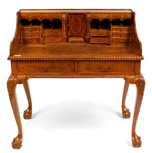 Appraisal: An English mahogany writing desk height in width in depth