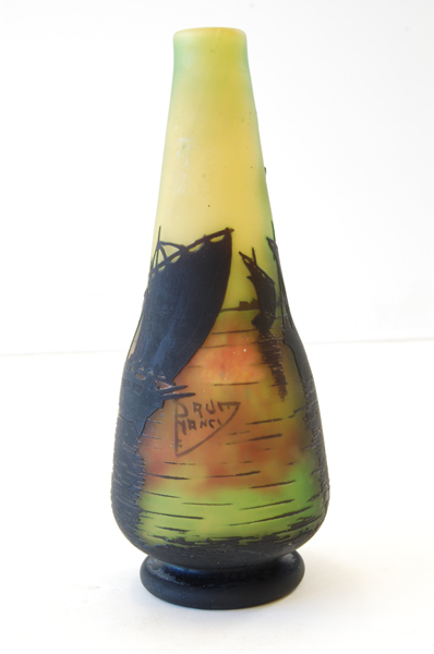 Appraisal: DAUM NANCY CAMEO GLASS VASE