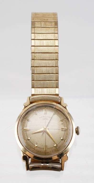 Appraisal: Hamilton Cld K Gold Watch pat no engraved on back