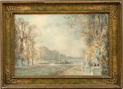 Appraisal: Louis Henri Foreau - View of the Basin of Apollo