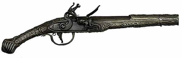 Appraisal: Greek Flintlock Holster Pistol bore diameter barrel with a hall