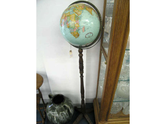 Appraisal: Globe on Tall Oak Stand