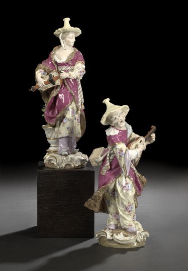 Appraisal: Large Pair of Meissen Porcelain Figures of Malabar and a