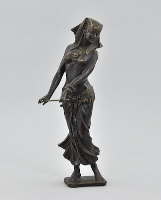 Appraisal: Egyptian Priestess Bronze Sculpture After Eugene Marioton Cast bronze color