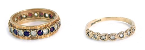 Appraisal: Two dress rings comprising a ct gold CZ set half