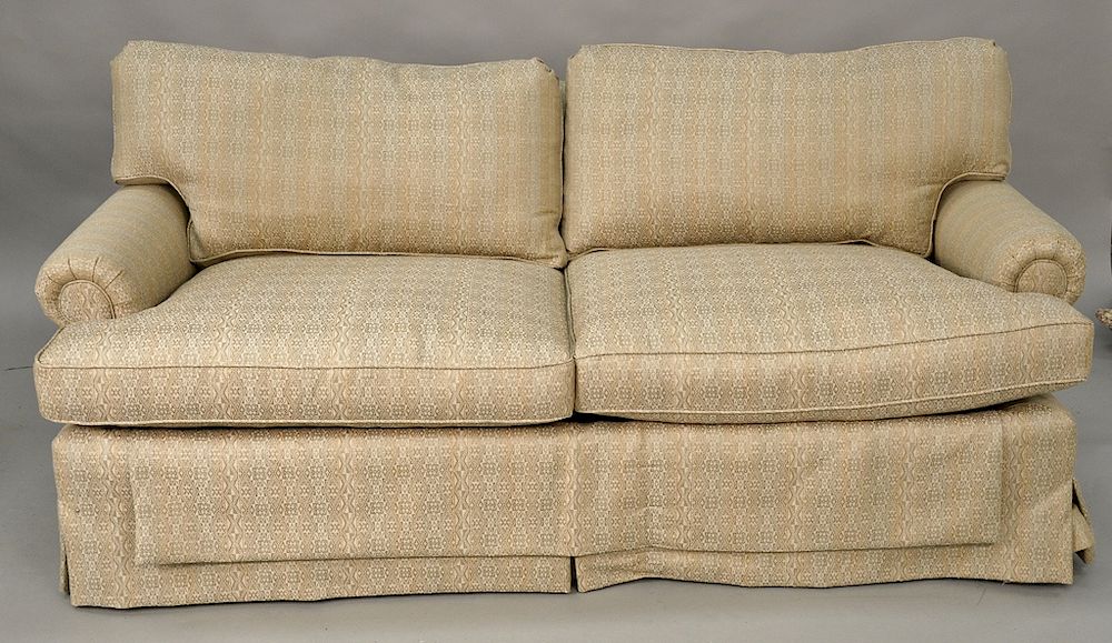 Appraisal: Lee Industries upholstered sleeper sofa lg in Lee Industries upholstered