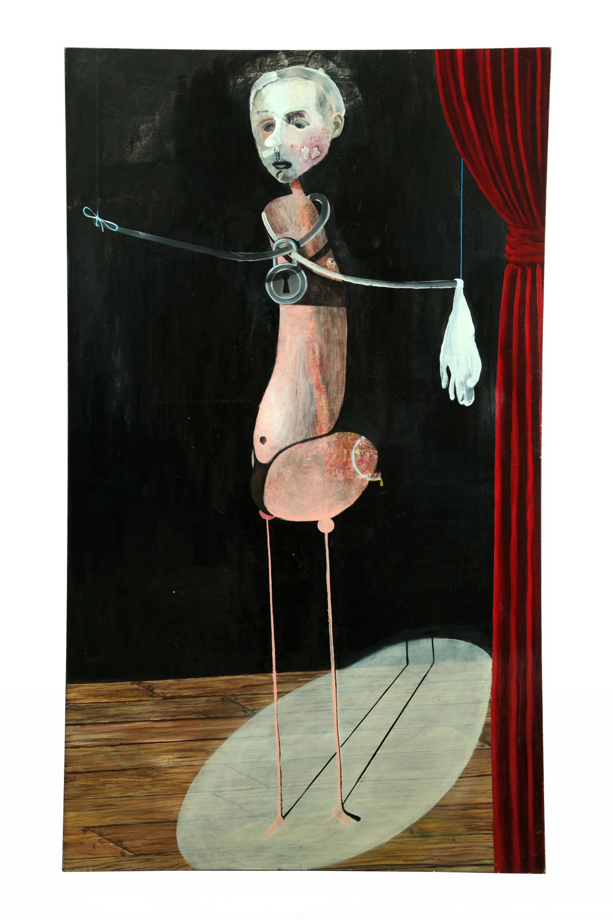 Appraisal: HOUDINI BY SEAN FOLEY AMERICAN TH CENTURY Oil on canvas