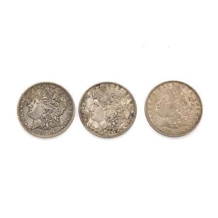 Appraisal: Five U S Silver Dollars Estimate -