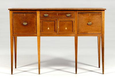 Appraisal: Fine Georgia inlaid Federal sideboard cherry with yellow pine secondary