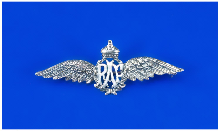 Appraisal: Silver RAF Sweetheart Brooch Marked