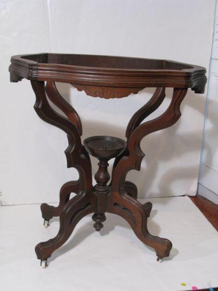 Appraisal: Victorian Walnut Center Table Base missing marble top x x