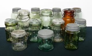 Appraisal: Fruit jars Fruit jars- various colors- 'Atlas E-Z Seal' quarts