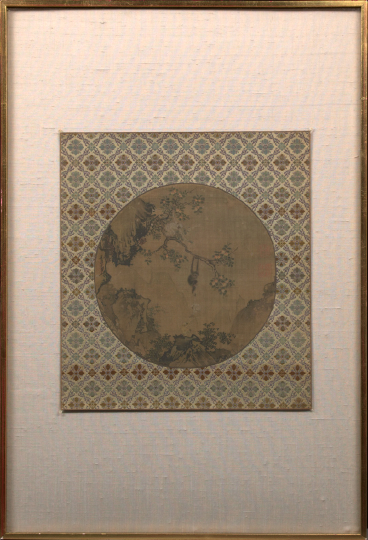 Appraisal: Pair of Fine Chinese Circular Paintings on Silk Song Dynasty