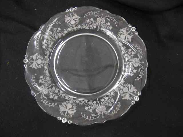 Appraisal: Set of Heisey ''Orchid'' Crystal Plates '' excellent