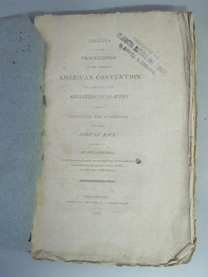 Appraisal: Lot vols wrappers th Century American Anti-Slavery Imprints Lewis Enoch