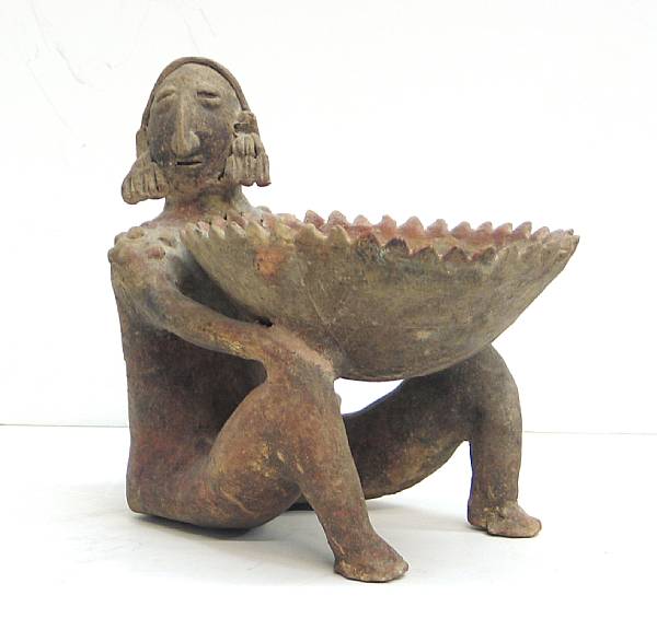 Appraisal: A Nayarit figural bowl Circa B C - A D