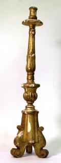 Appraisal: Renaissance With reeded sconces and half-column rising from a cup-form