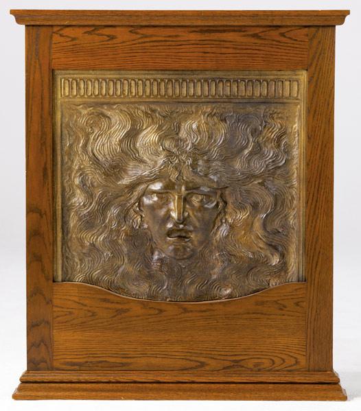 Appraisal: ELIHU VEDDER American - Attr Bronze patinated cast iron sculptural