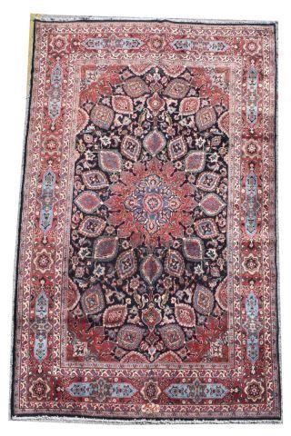 Appraisal: Hand-tied Persian Kashmar rug approx ' l ' w