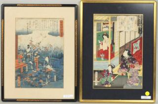 Appraisal: Two Framed Japanese Woodblock Prints Two framed Japanese woodblock prints