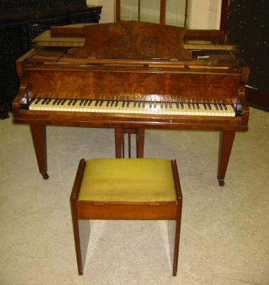 Appraisal: A BABY GRAND PIANO by Challen in walnut case with