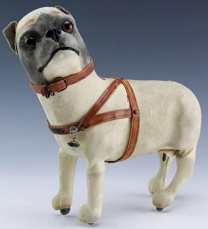 Appraisal: French Roullet et Decamps Wind Up Pug Dog Toy Antique