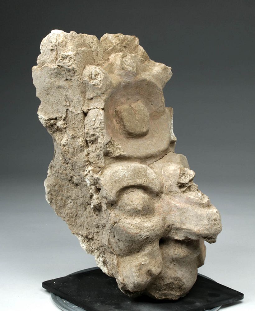 Appraisal: Huge Maya Guatemalan Stucco Head Originally Listed At Pre-Columbian Guatemala