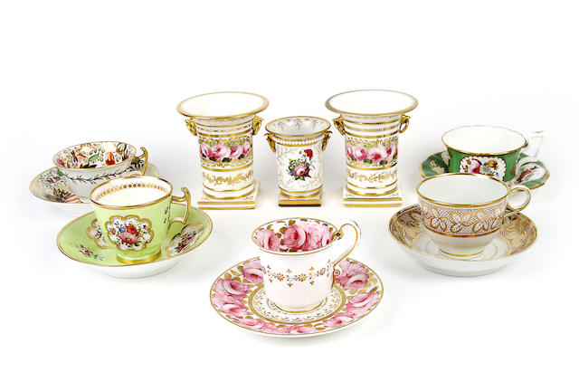 Appraisal: A group of Regency porcelain early th century Comprising a