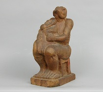 Appraisal: A Ortega American th Century Wood carving of a male