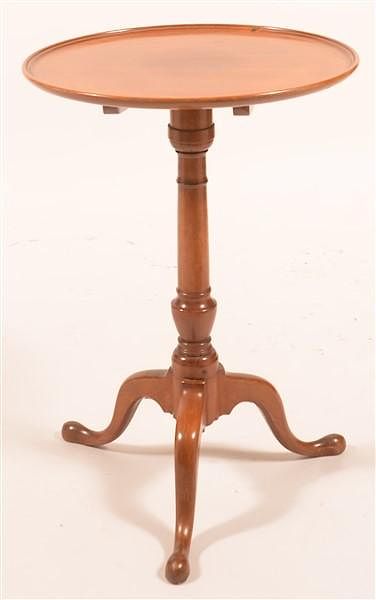 Appraisal: Queen Anne Style Tilt Top Candlestand Queen Anne Style Tilt