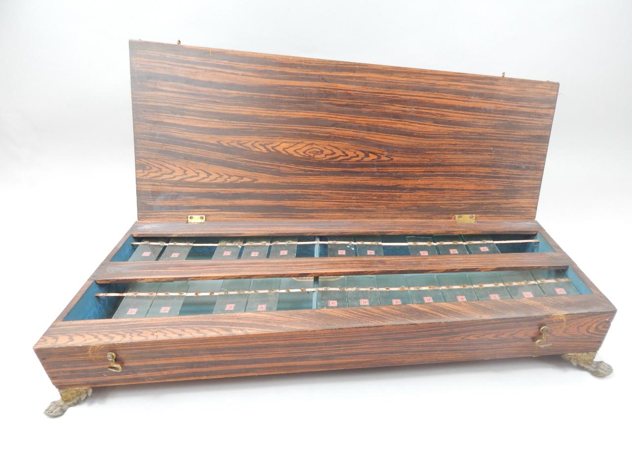 Appraisal: A Brookes Carver of Hull stained rosewood finish xylophone zither