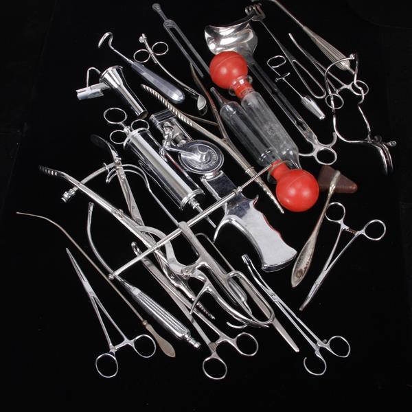 Appraisal: A Collection of vintage antique stainless medical instruments and surgery